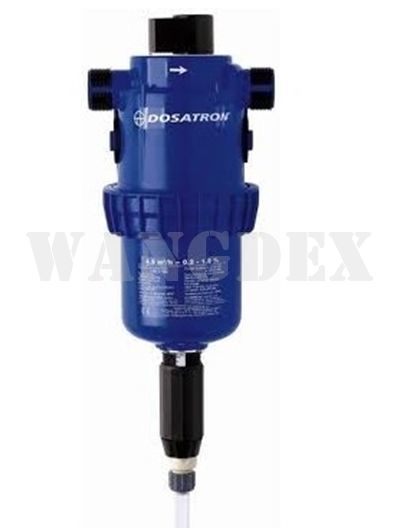 DOSATRON D45RE1.5
The D45 range of dispensers meets the dosing needs for flow rates from 100 to 4,500 l/h.
Injection range 0,2 - 1.5 % [1:500 - 1:67]
Water flow range 100 l/h - 4,5 m3/h
Operating wate